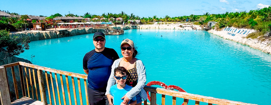 Caio, Carla e Ricardo no Buraco Azul em Jericoacoara